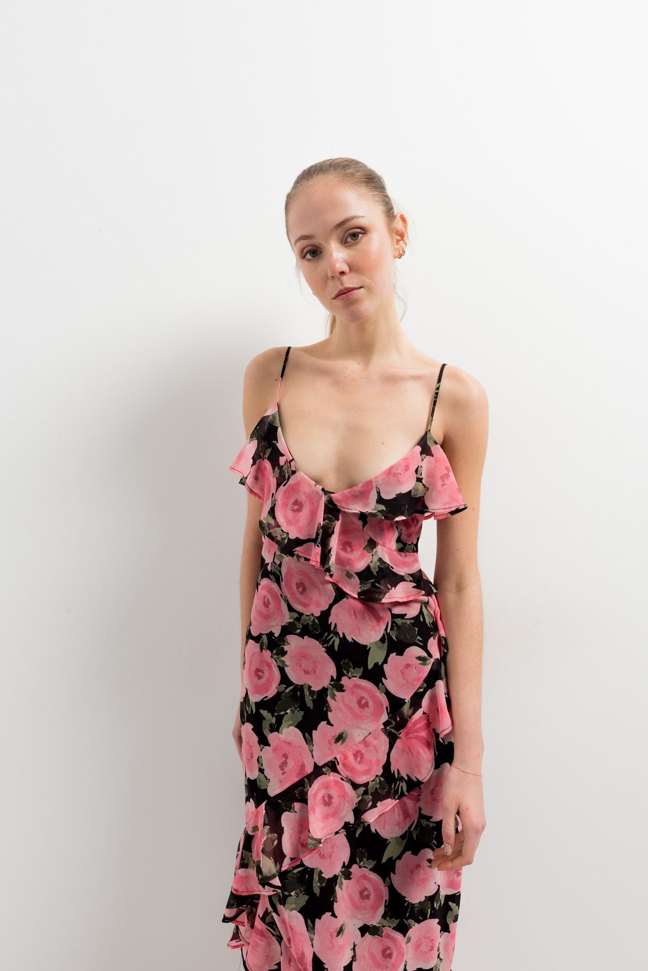 VESTIDO ESTAMPADO VOLANTES - Imagen 2