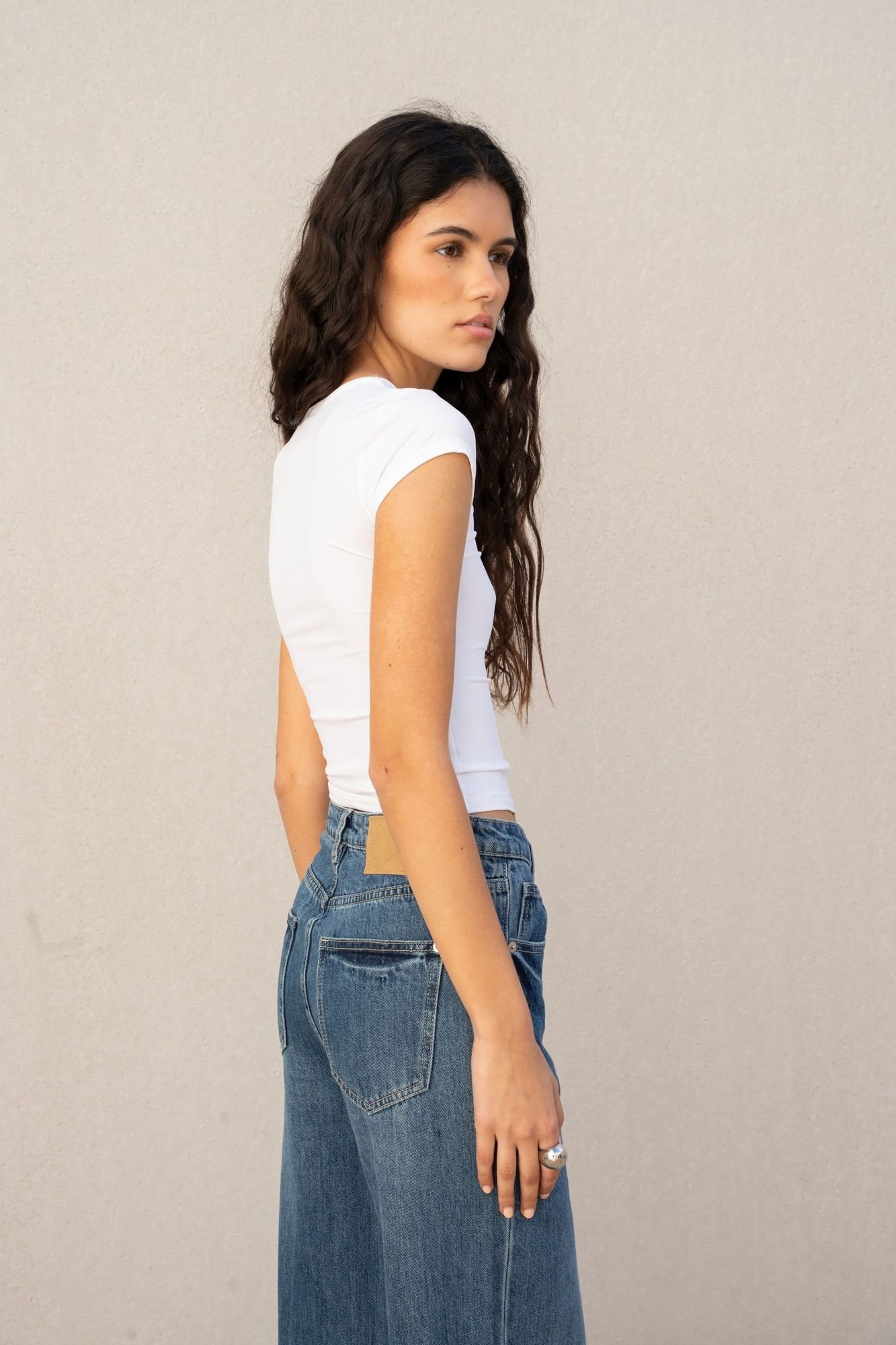 JEANS TURN UP WIDE LEG - Imagen 3