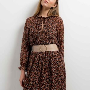 VESTIDO ESTAMPADO CINTURÓN