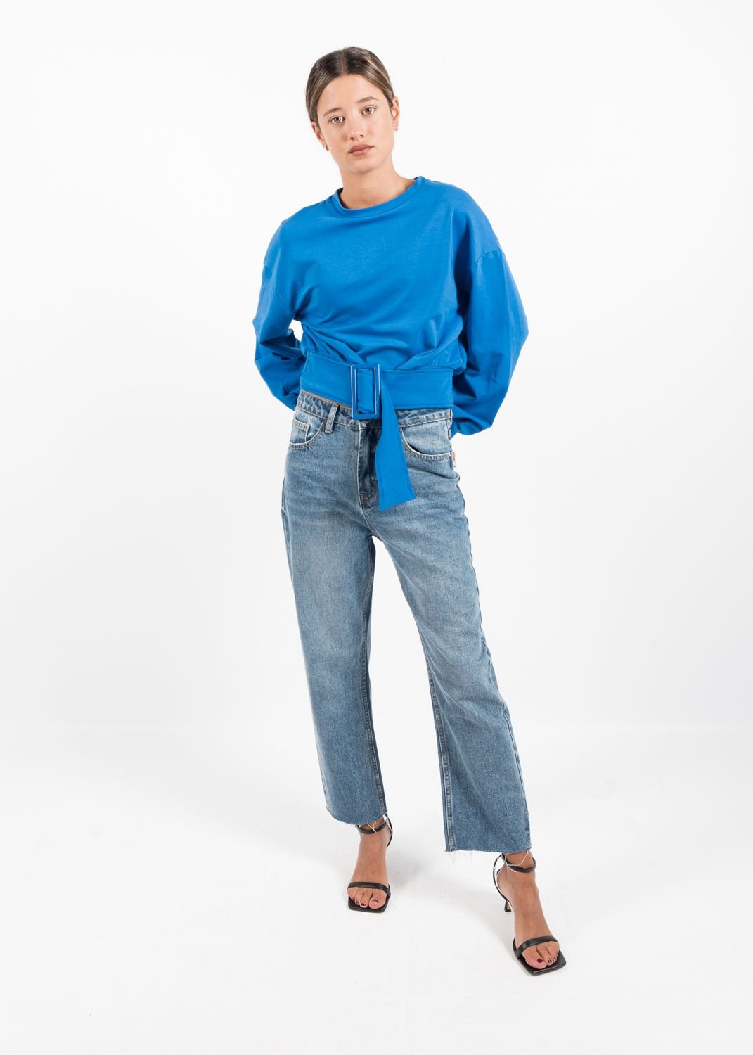 SUDADERA CORTA CINTURON - Imagen 2