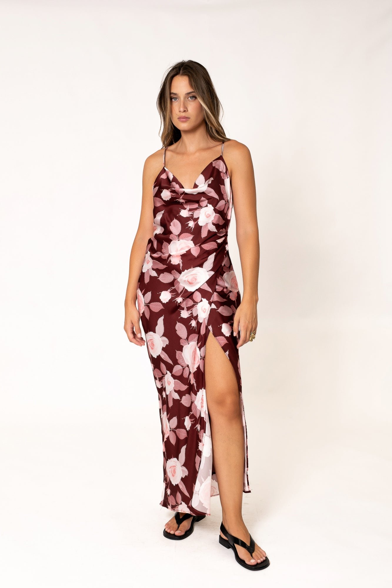 VESTIDO SATINADO ESTAMPADO - Imagen 2