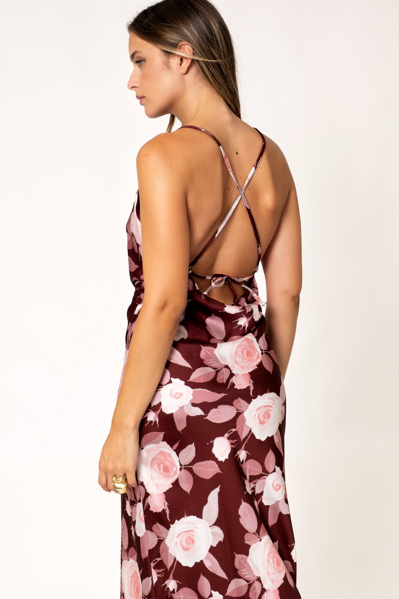 VESTIDO SATINADO ESTAMPADO - Imagen 4