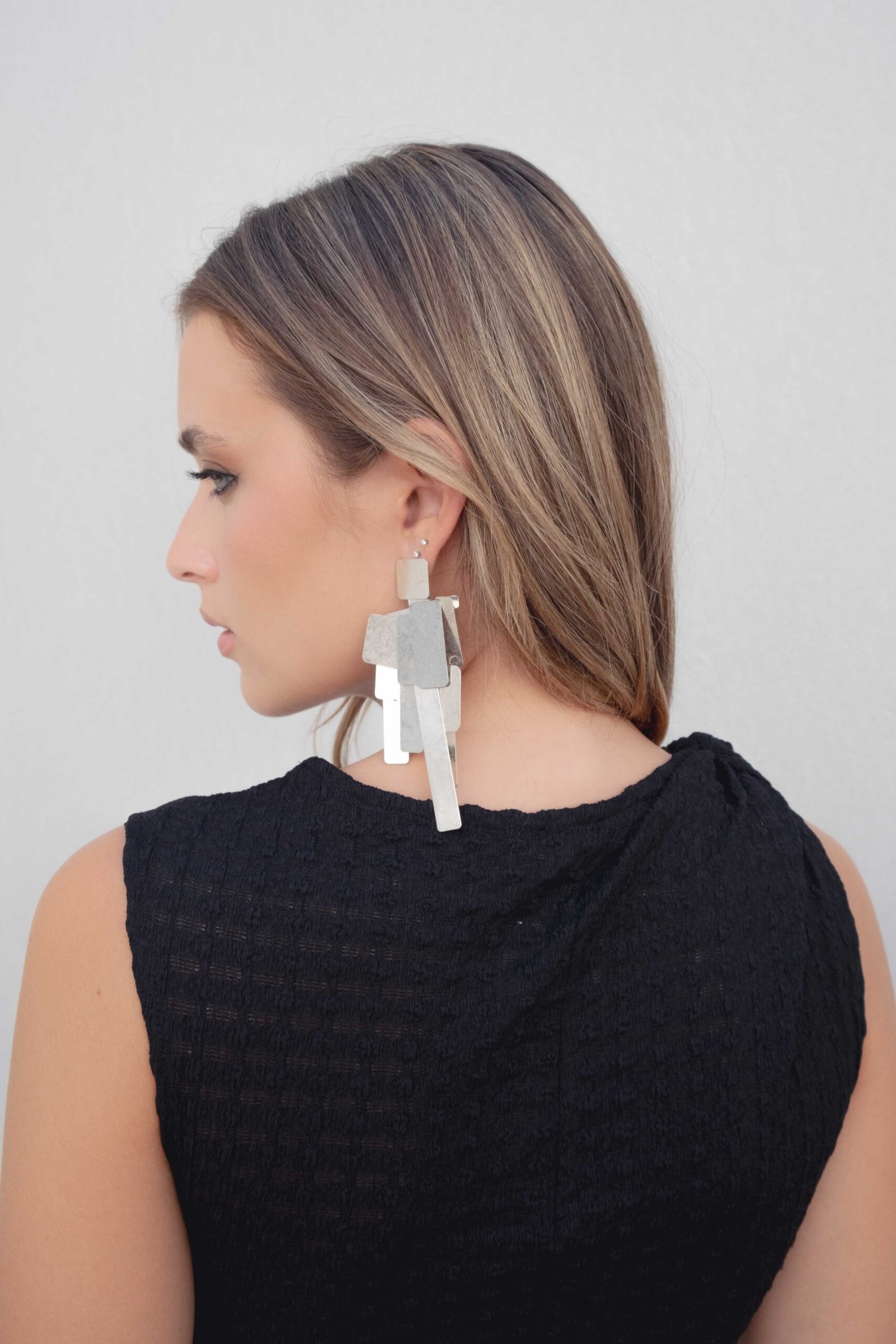 VESTIDO MIDI ASIMÉTRICO PUNTO CALADO - Imagen 7