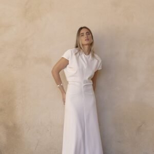 VESTIDO MIDI FRUNCES