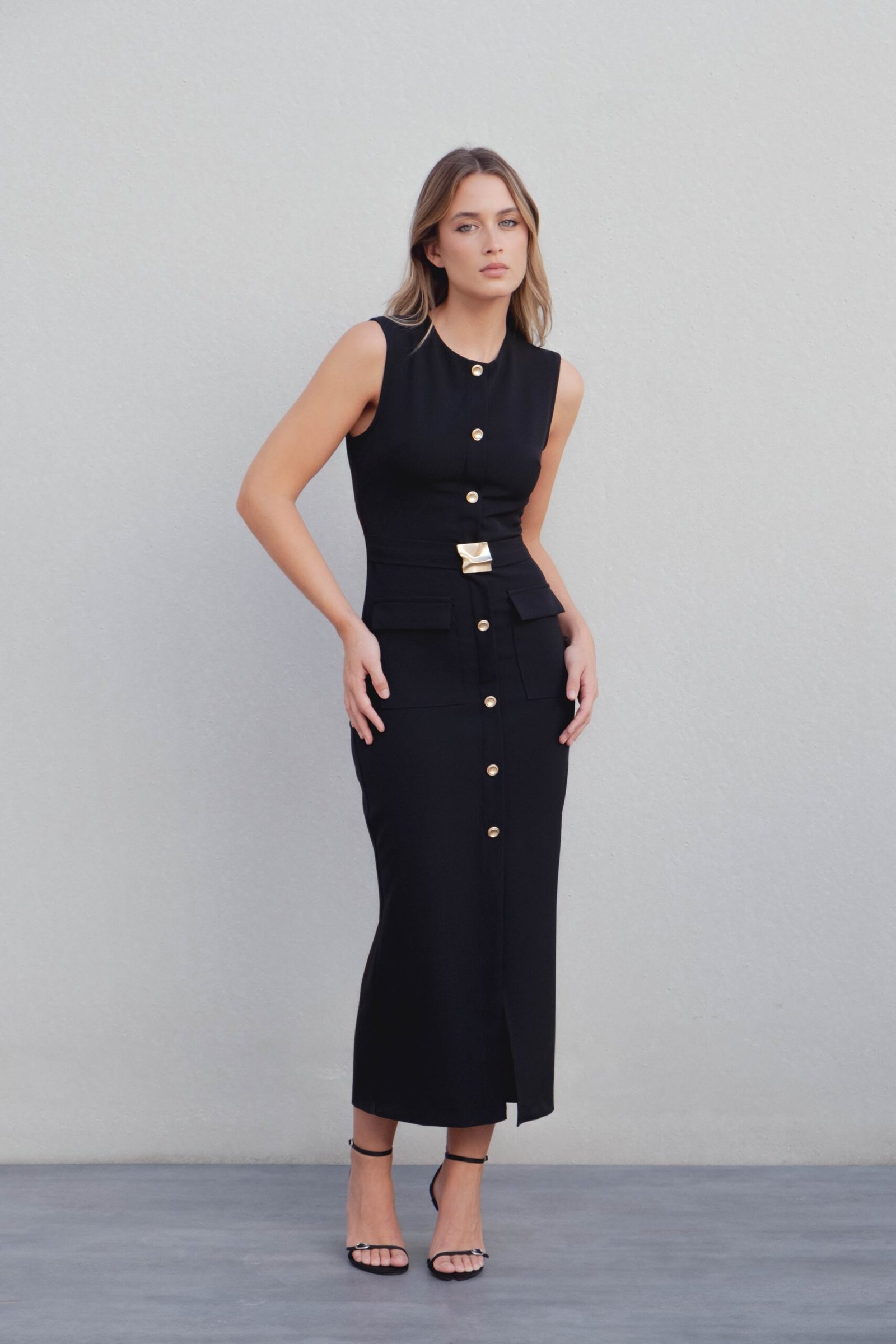 VESTIDO MIDI CINTURÓN - Imagen 2