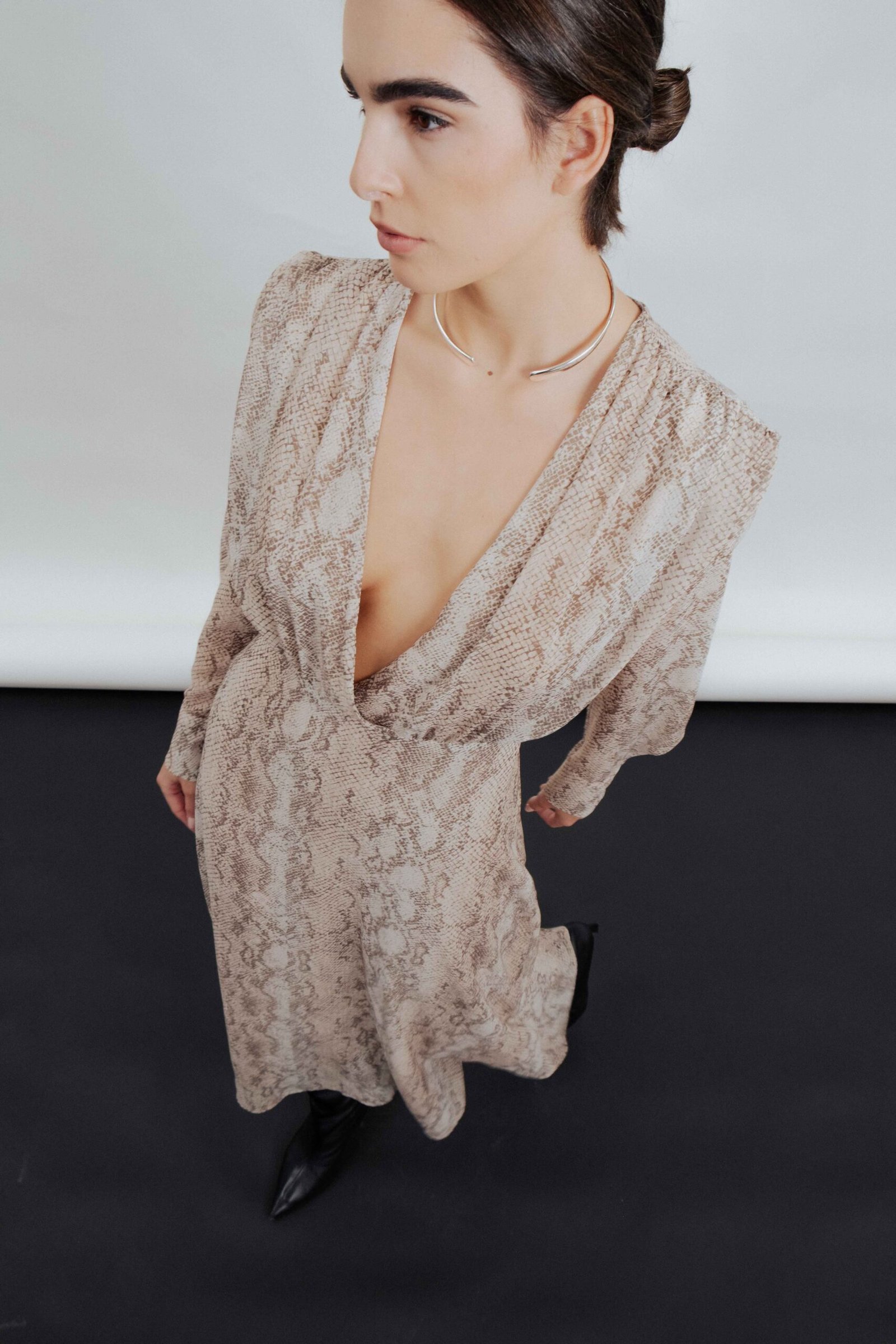 VESTIDO GASA ESTAMPADO ANIMAL - Imagen 4