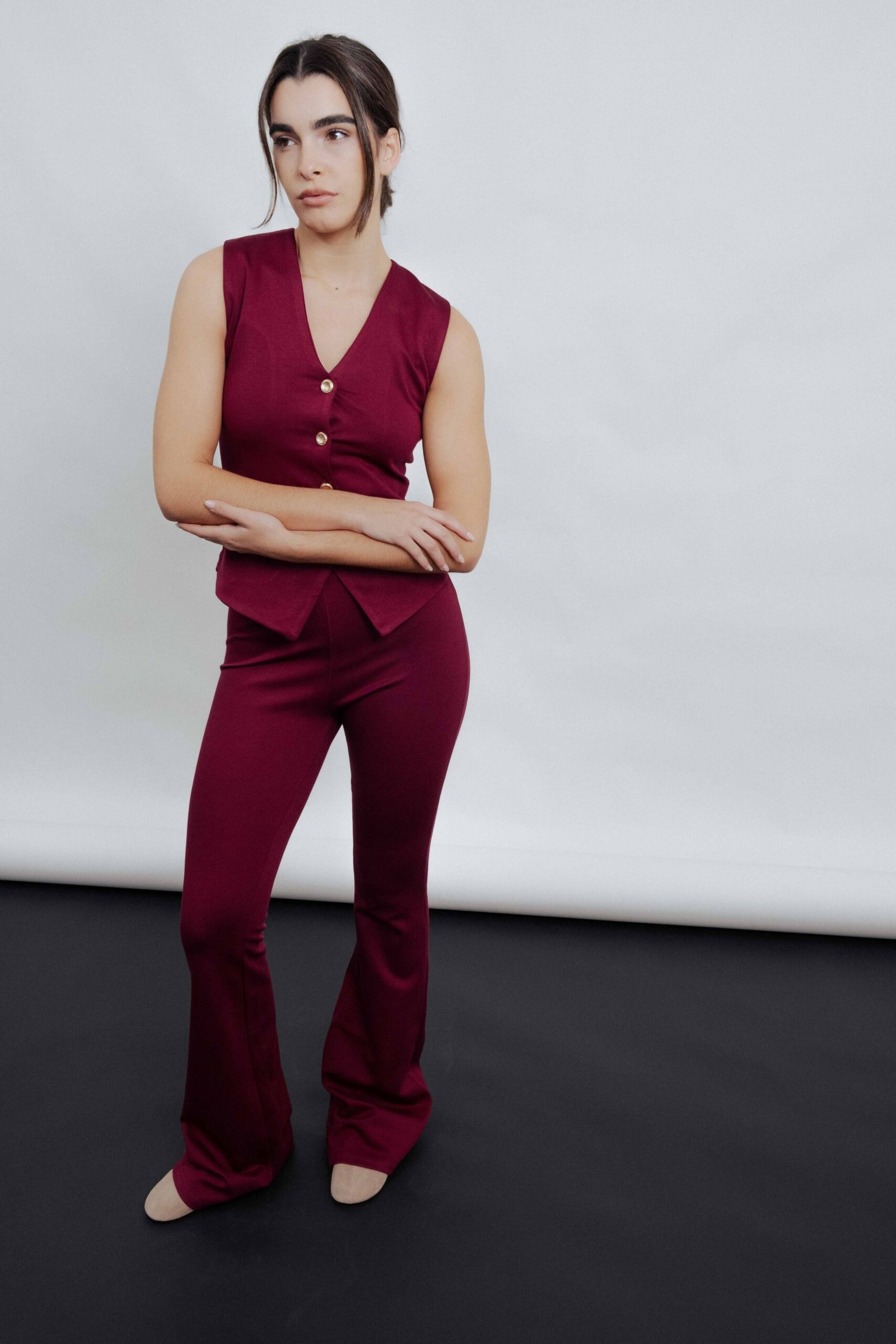 PANTALON PUNTO TEXTURA FLARE - Imagen 2