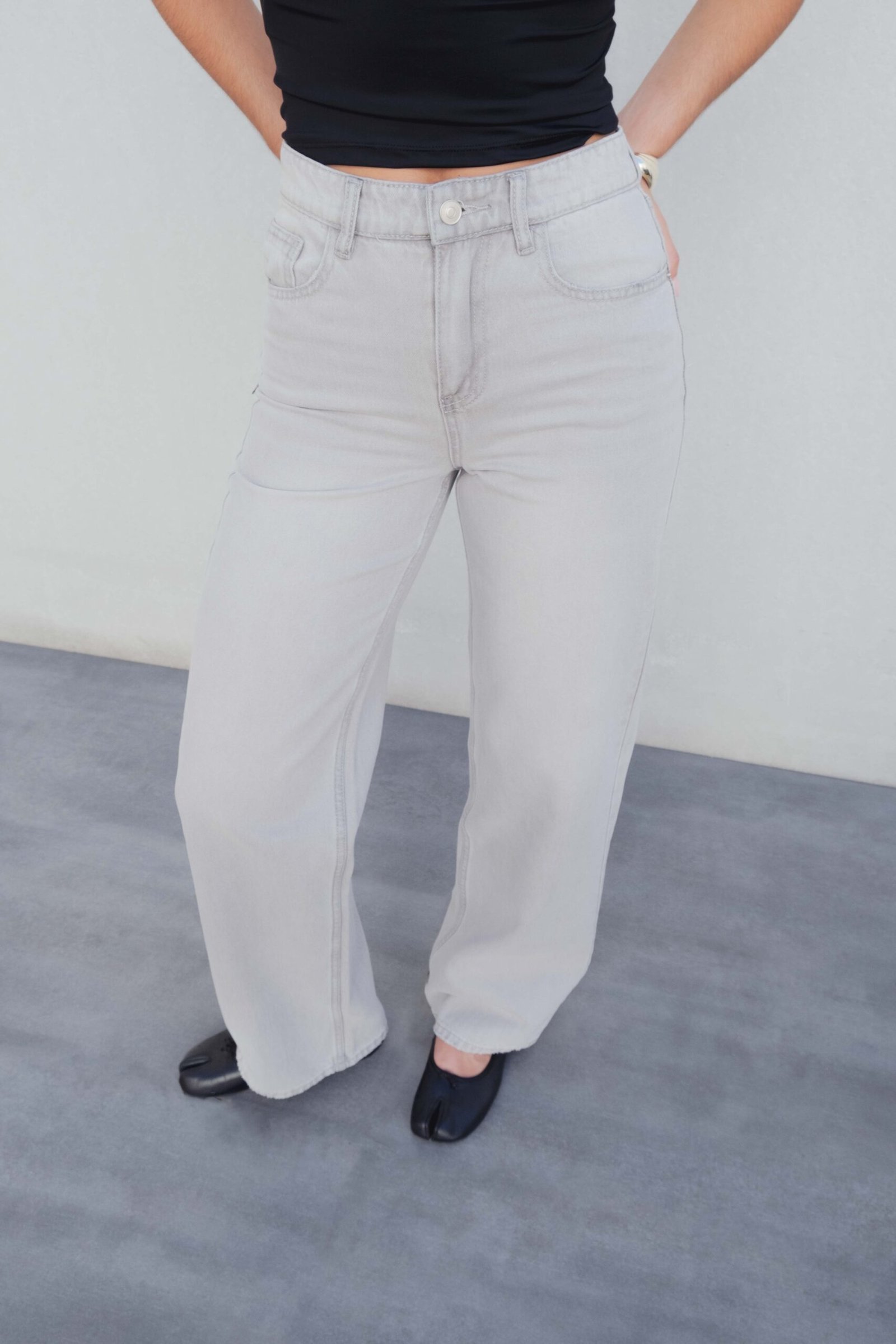 JEANS WIDE LEG TIRO MEDIO FULL LENGTH - Imagen 2