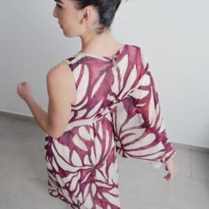 VESTIDO ASIMETRICO ESTAMPADO