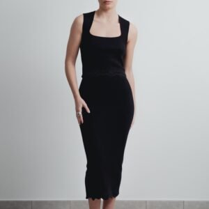 FALDA MIDI PUNTO BORDADOS