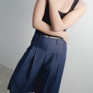 BERMUDA FLUIDA EFECTO DENIM