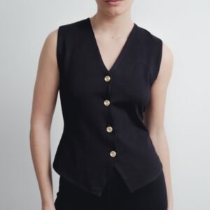 TOP CHALECO PUNTO TEXTURA