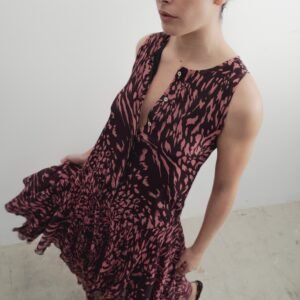 VESTIDO LARGO VOLANTES ESTAMPADO