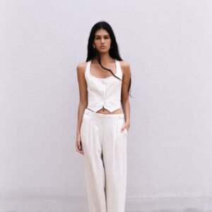 PANTALÓN LINO RAYA DIPLOMÁTICA