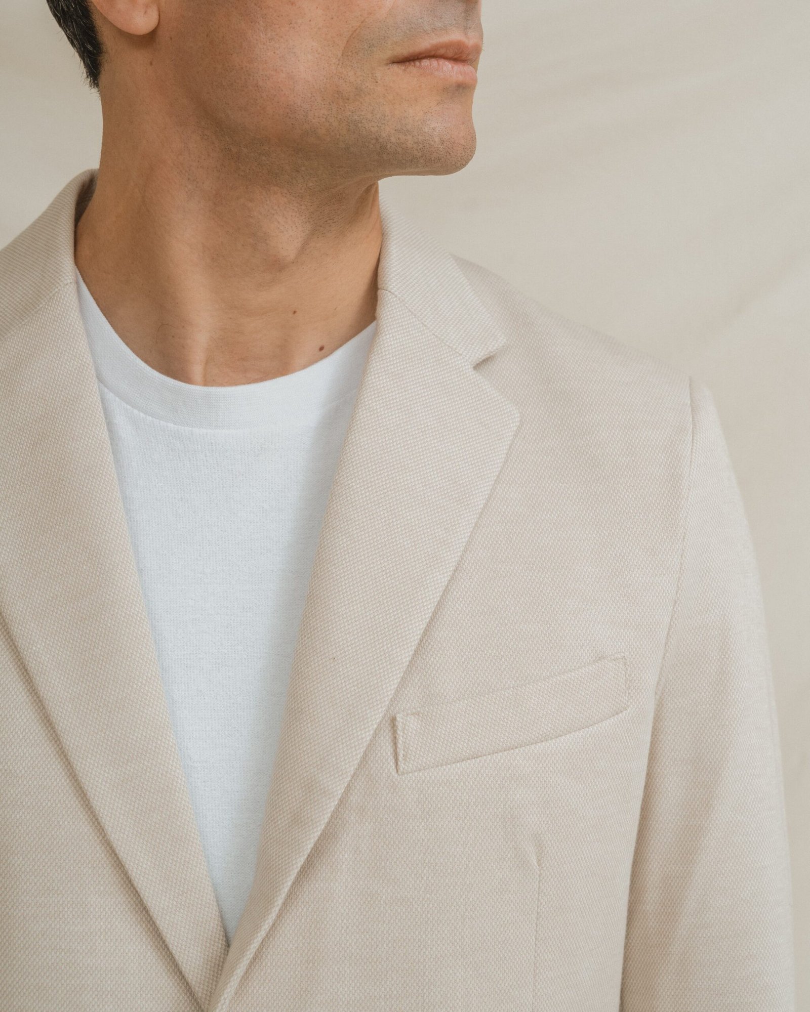 BLAZER CASUAL ESTRUCTURA BEIGE - Imagen 2