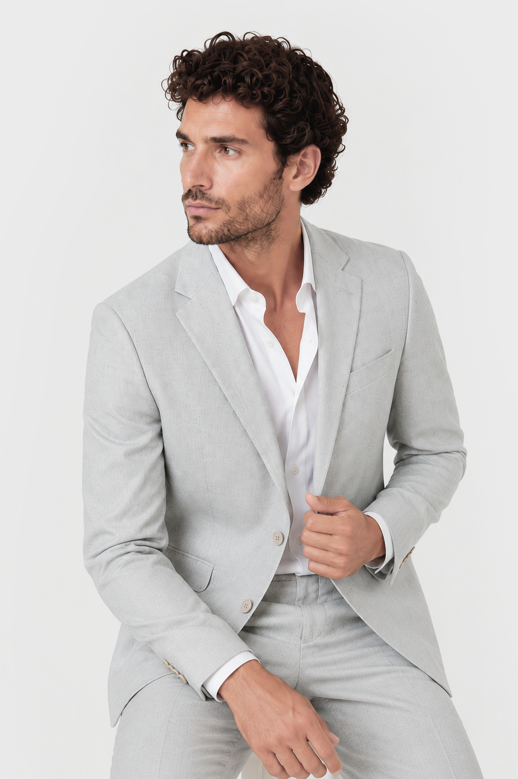 CHAQUETA TRAJE LINO - Imagen 3