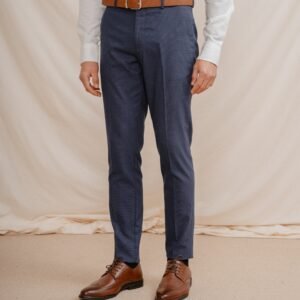 PANTALÓN TRAJE ESTRUCTURA AZUL