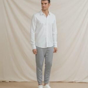 PANTALÓN TRAJE JOGGER CASUAL CELESTE