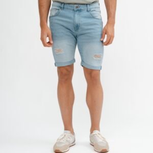 BERMUDA 5 BOLSILLOS DENIM ROTOS