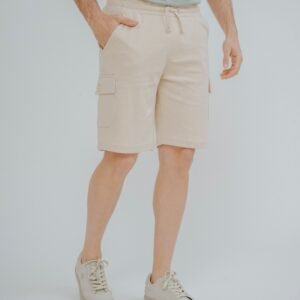BERMUDA CARGO FELPA BEIGE