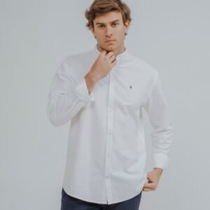 CAMISA OXFORD CUELLO MAO BLANCA