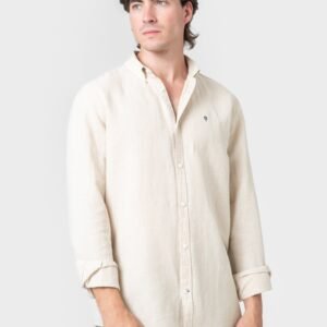 CAMISA CON LINO BEIGE