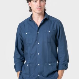 CAMISA CUBANA AZUL