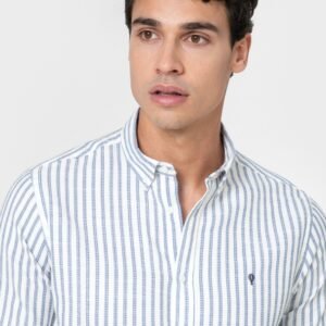 CAMISA ESTRUCTURA RAYA CELESTE
