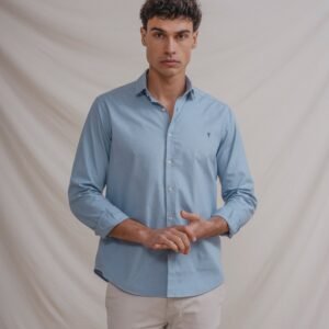 CAMISA CELESTE ALGODÓN
