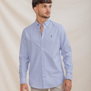 CAMISA OXFORD CELESTE