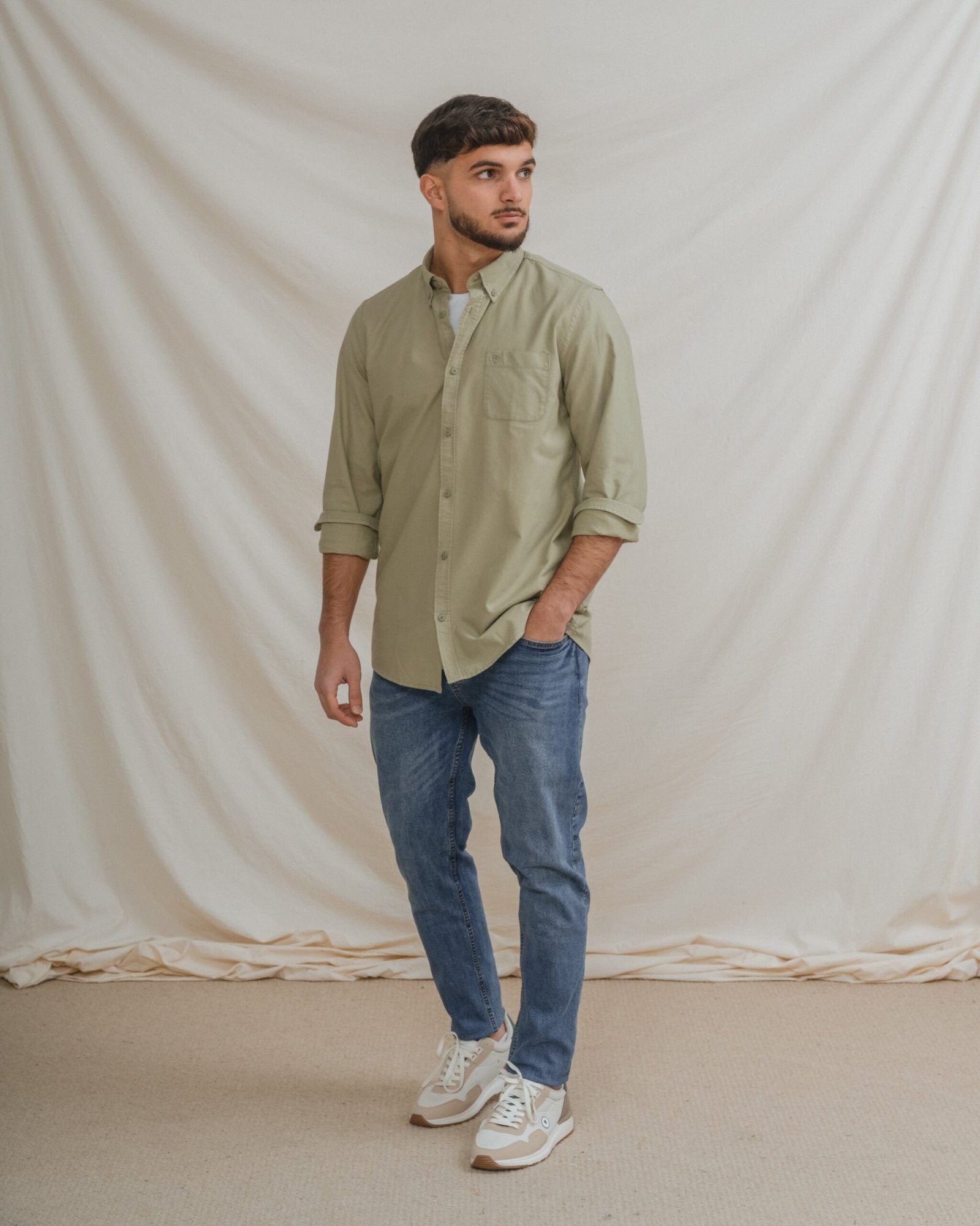 CAMISA OXFORD BOLSILLO VERDE - Imagen 3
