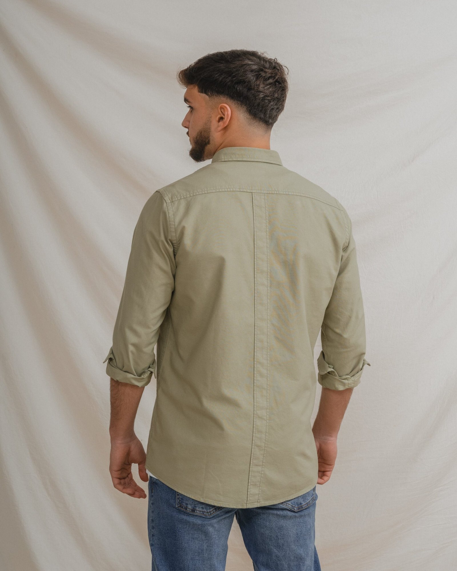 CAMISA OXFORD BOLSILLO VERDE - Imagen 4