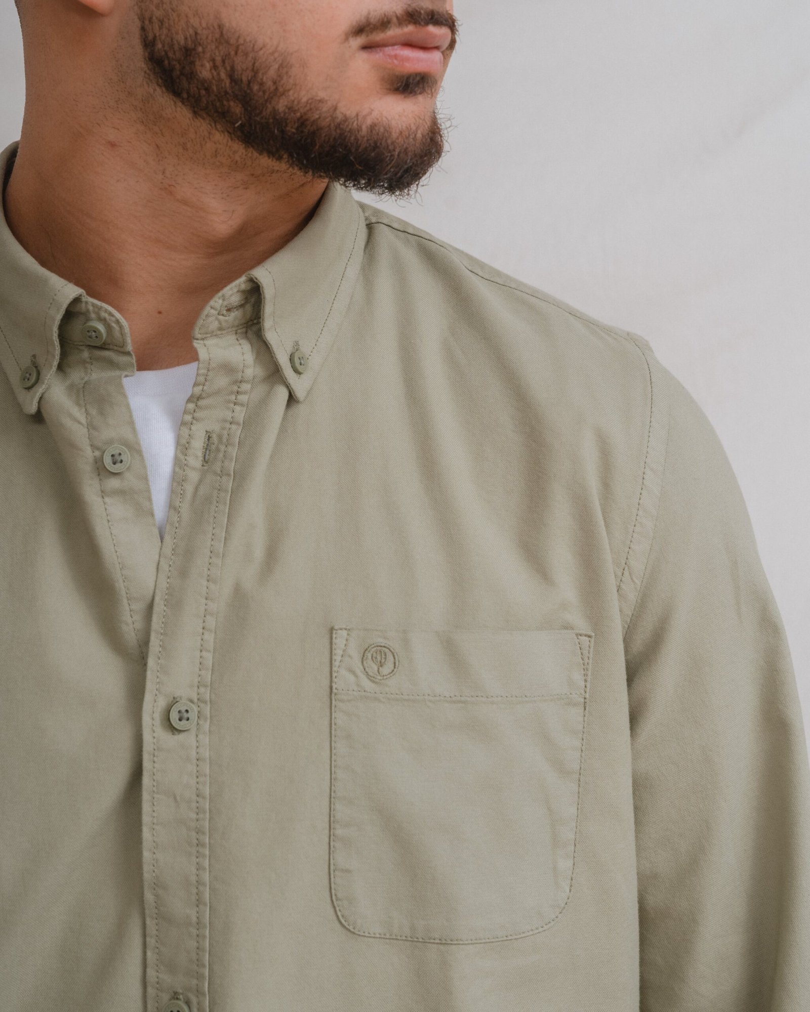 CAMISA OXFORD BOLSILLO VERDE - Imagen 2