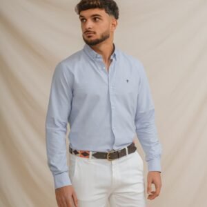 CAMISA OXFORD CELESTE