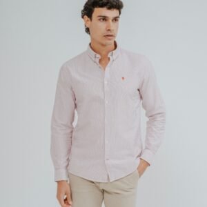 CAMISA OXFORD RAYA ROJA