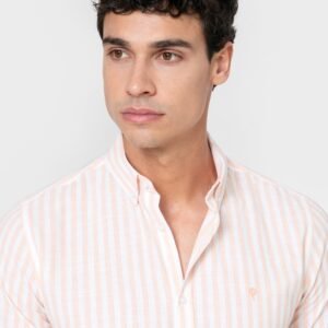 CAMISA LINO RAYA NARANJA