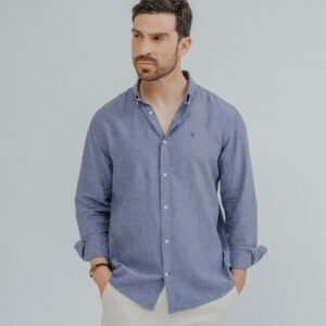 CAMISA LINO AZUL