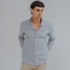 CAMISA LINO CELESTE