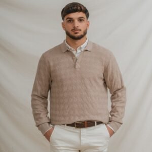 POLO ESTRUCTURA PUNTO BEIGE