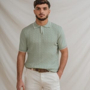POLO TRICOT NUDOS VERDE