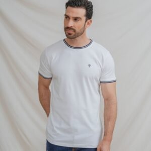 CAMISETA BLANCA BÁSICA RIBETE