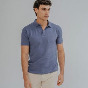 POLO BÁSICO REGULAR FIT AZUL