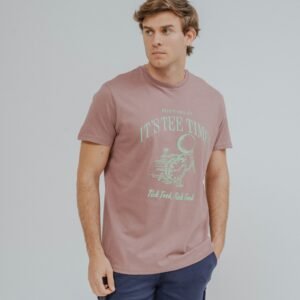 CAMISETA PRINT TIME ROSA
