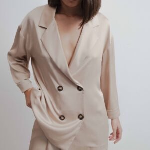 BLAZER SATINADA CRUZADA