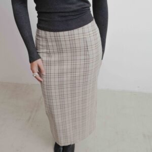 FALDA MIDI CUADROS