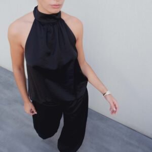 TOP HALTER SATINADO